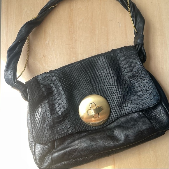 Vince Camuto Dual Leather Statement T-Clasp Purse - Picture 4 of 8